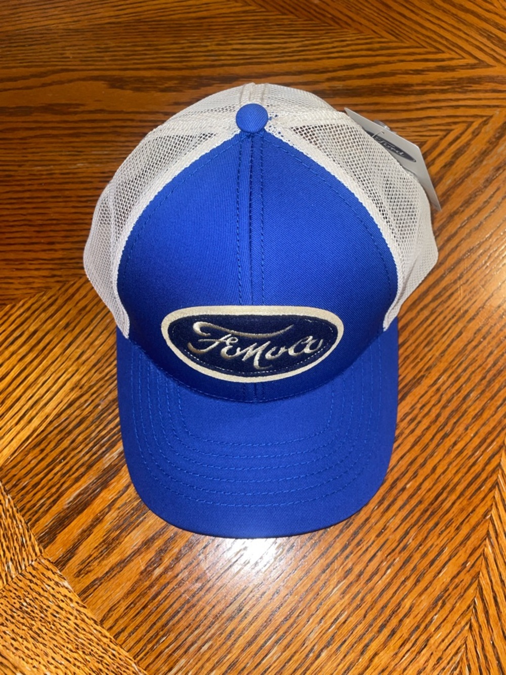 NWT Ford Trucker Hat Blue Tan Mesh Snapback Cap Official LicensedLogo Adjustable